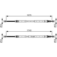 Bosch 1987482144 Arka El Fren Teli 6025370827