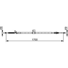 Bosch 1987482631 Arka El Fren Teli 365301KK0A