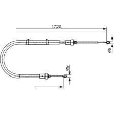 Bosch 1987482411 Arka El Fren Teli 364003676R 8200855403