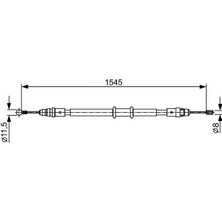Bosch 1987482551 Arka El Fren Teli 8200727569