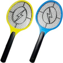 Pearl Shop 1 Adet Pilli Sinek Raketi Sivrisinek Öldürücü Raket Haşere Öldüren Elektrikli Sineklik Aleti - Piller Dahil Değildir