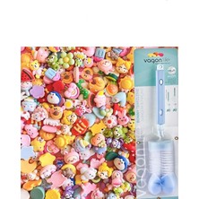 Pearl Shop 8 Adet 3D Matara Stickerı+ Matara Temizleme Süngeri Hediyeli