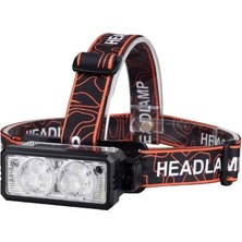 Pearl Shop Lambası Feneri Sensörlü LED Far USB Şarj Edilebilir 18.650MAH Ultra Yüksek Batarya Ayarlanabilir Açı Su Geçirmez 6 Led+ 2 Cob Kafa Lambası Dağ Tırmanışı Gece Balıkçılık [enerji Sınıfı A+]