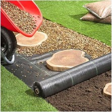 Pearl Shop Örtüsü 1,5X15 M Jüt Yer Örtüsü Bitki Taban Örtüsü Taş Toprak Altı Örtüsü Siyah Malç Örtüsü