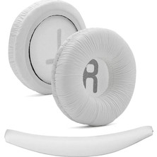 Pearl Shop Jbl Kulaklık Pedi 450/460/500/510 Bt Tune 600T250/300 Uyumlu Jbl Kulaklık Süngeri +Yastığı Takımı Beyaz
