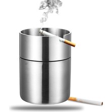 Pearl Shop 1 Adet Paslanmaz Çelik Küllük Kül Tablası Kalınlaştırılmış Paslanmaz Çelik Küllük Ofis, Ev, Bar, Otel, Araba Için Uygun (7×9,4 Cm)