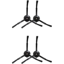 Pearl Shop Siyah 3 Kollu Yan Fırça Roborock ile Uyumlu S50 S6 S60 S65 S55 S5 Max ile Uyumlu 4 Adet Yan Fırça