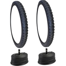 Pearl Shop Jant Bisiklet Ön - Arka Iç ve Dış Lastik Seti (24X 1.95) Ekonomik Seri