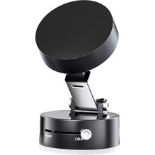 JS02 Asla Bırakmayan Kilit Vakum Ile Tutucunun Düşmesine Son !!!! Süper Mıknatıslar Ile Harika Tutuş Bütün Cep Telefonları Navigasyonlar ve Tabletler Için Araç Tutucu Masaüstü Stand (Siyah)