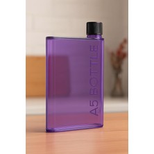 Pearl Shop Şeffaf Düz Matara Suluk Ince Su Şişesi (Mor)