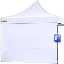 Pearl Shop 10 × 10FT Açılır Kanopi Için Anında Gölgelik Sunwall, Yan Duvarlı Gölgelik Çadırı 210D Su Geçirmez%99 Uv Korumalı Oxford Kumaş, Ticari Kanopi/takım Elbise Açılır Çadır. (1, Beyaz)