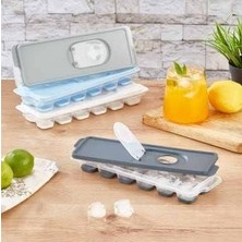 Pearl Shop Silikon Tabanlı Buzluk, 12'li Buz Kalıbı, Silikon Tabanlı Buz Kalıbı, Kolay ve Pratik Buz Hazırlama Deneyimi