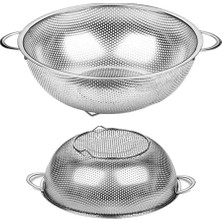 Pearl Shop Home 2'li Süzgeç, Paslanmaz Çelik Süzgeç, Makarna Süzgeci - (Spt-20) -(Spt-26)