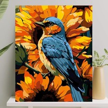 Pearl Shop Hobi Sanat Sayılarla Boyama Tuval Seti Fırça Boya Dahil (Çıtalı) 40X50 cm - Serçe