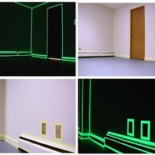 Karanlıkta Işık Veren Yansıyan 4 Metre Fosforlu Yeşil Şerit Bant