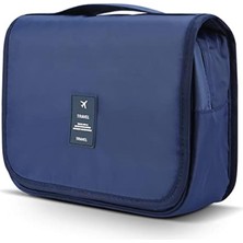 Pearl Shop Su Geçirmez Organizer Askılı Seyahat Kozmetik Makyaj Çantası Lacivert