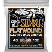 Pearl Shop Ball Hybrid Slinky Flatwound Elektrik Bas Telleri, Ölçü 45-105