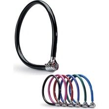 Pearl Shop Lock Unisex Adult 8631 Kablo Kilidi, Mavi, Kırmızı, Yeşil, Mor, Siyah, 20,5 cm x 18,6 cm x 7,5 cm