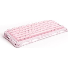 Pearl Shop Mercury K1 Rgb Kablosuz Mekanik Gaming Klavye, Alüminyum Çerçeveli, Ingilizce Q, Special Edition, Pembe