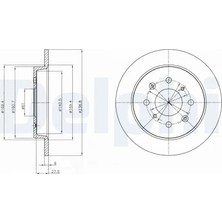Delphi BG4334C Arka Fren Diski 42510T5B950 42510T5B951 42510TF0000 (2 Adet Fiyatıdır)