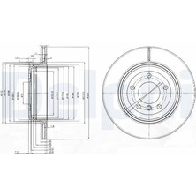 Delphi BG3872 Arka Fren Diski 34216753215 34216772085 34216864061 (2 Adet Fiyatıdır)