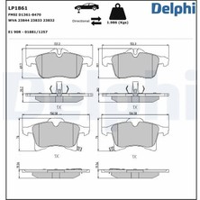 Delphi LP1861 On Fren Balatasi 1605080 1605099 1605177