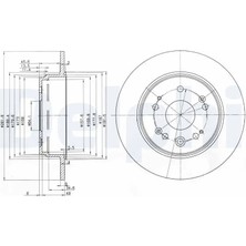 Delphi BG3979 Arka Fren Diski 42510S9A000 42510S9AN00 42510SCAE00 (2 Adet Fiyatıdır)