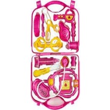 Pearl Shop Oyuncak Pembe Çantada 14 Parça Oyuncak Doktor Seti