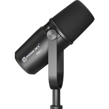 Pearl Shop Pm2 Black | Kardioid Dinamik Podcast Mikrofonu | Usb-C &amp; Xlr (Pc | Mac | Ios | Android Uyumlu)