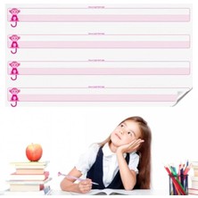 Pearl Shop Kılavuz Çizgili Akıllı Kağıt Yazı Tahtası Duvarda Iz Bırakmaz Statik Yeni Müfredata Uygun 100X56CM