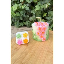 Pearl Shop Concept Beş Yapraklı Yonca Çiçek Dörtlü Mum Kalıbı (Silikon)