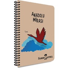 Pearl Shop Anadolu Mirası Spiralli Defter, A4, 100 Yaprak, 70G Kağıt, Kareli, Dayanıklı Kapak, Kolay Açılan Spiral Cilt, Asorti Kapak Tasarımı