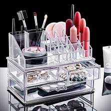 Pearl Shop 20 Bölmeli Üç Çekmeceli Akrilik Makyaj Organizeri, 20 Gözlü Organizer