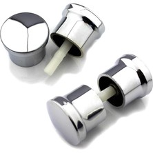Pearl Shop 2 Takım Duşakabin Kulpu 2 Kapaklık Duşakabin Kulp Krom 2 Iç 2 Dış Çift Kapak Topuz Kulp