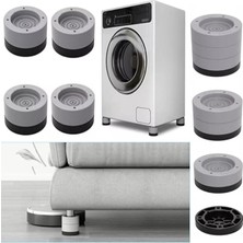 Pearl Shop Beyaz Eşya Ayağı Çamaşır Makinesi Mobilya Titreşim Önleyici Kaydırmaz ve Yükseltici 4 Lü Set (8,5 Cm)