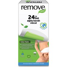 Remove Care Vücut Ağda Bandı Inatçı  Sık Tüyler 20'li
