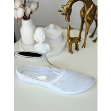 Voux Çiçek Desenli Tül Kadın Babet Çorap Karışık Renkli 12 'li