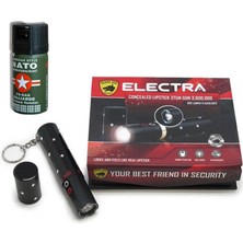 İlk El Grup Ruj Şeklinde Eleektro Şok El Feneri Cihazı + Bıber Gaz Hediyeli