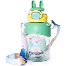 Pipetli Su Matarası 650 ml Yeşil