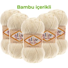 Alize Baby Best Bebek Örgü Iplği/bambu Içerikli Bebe Iplik/el Örgü Ipi/62 Açık Krem