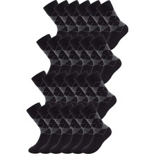 Hrnzafer Tekstil 24’lü Erkek Pamuklu Ekose Uzun Çorap – Ter ve Koku Önleyici