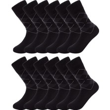 Hrnzafer Tekstil 12’li Erkek Pamuklu Ekose Uzun Çorap – Ter ve Koku Önleyici