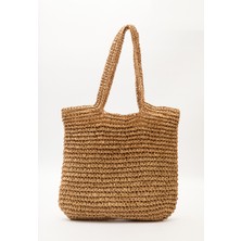 Manuka Medıum Hasır Kol Çantası Natural