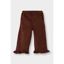 DeFacto Wide Leg Geniş Paça Paperbag Beli Lastikli Kadife Pantolon G1665A525WN