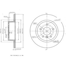 MGA 50695 Arka Fren Diski SDB000470 (2 Adet Fiyatıdır)