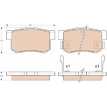 TRW GDB3175 Arka Fren Balatasi 06430S0AJ00 06430S2A000 06430S2AE50