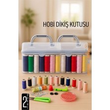 Butik Hsnet Dikiş Seti - 42 Parça Renkli Dikiş Seti – Mezuralı Taşınabilir Hobi ve Onarım Için