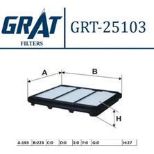 Grat 25103 Hava Filtresi 96591485