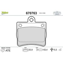 Valeo 670763 Arka Fren Balatasi 0054201820 54201820 A0024205120