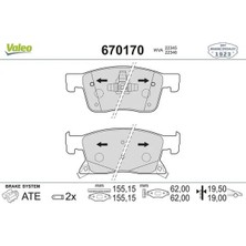 Valeo 670170 On Fren Balatasi 13478301 95526567